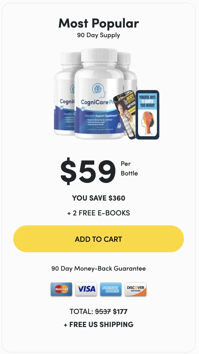 CogniCare three bottles order